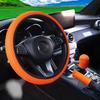 3-piece Massage Mesh Cloth Breathable Car Without Inner Ring Steering Wheel Cover Handbrake Cover Handle Cover 14.5-15INCH