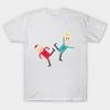 Men Black Print T-shirt South Park Terrance And Phillip No-Cut Transfer Paper Print Cotton Tshirt