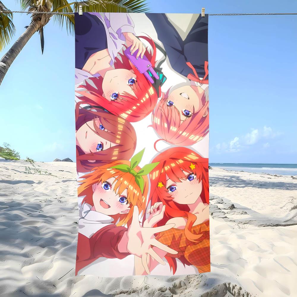 Beach Towel Oversized Sweet T-The Quintessential Quintupletss Towel Super Absorbent Soft Swim Beachtowels For Men, Women