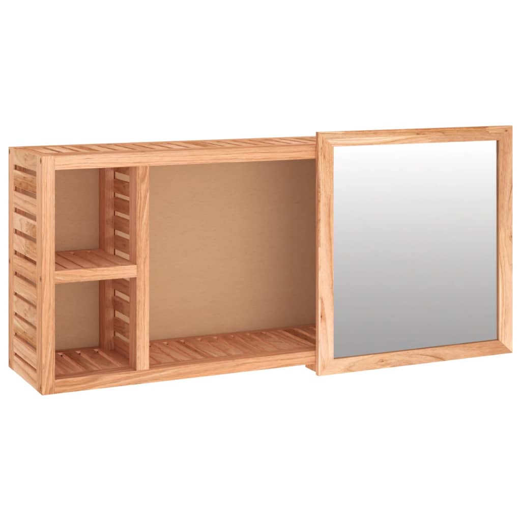 Mirror Cabinet 80 X 17 X 34 Cm Solid Walnut Wood