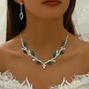 2025 New Design Fashion Water Diamond Necklace Earrings Two-Piece-Set Suitable For WeddingBridal Banquet Party Holiday Gift