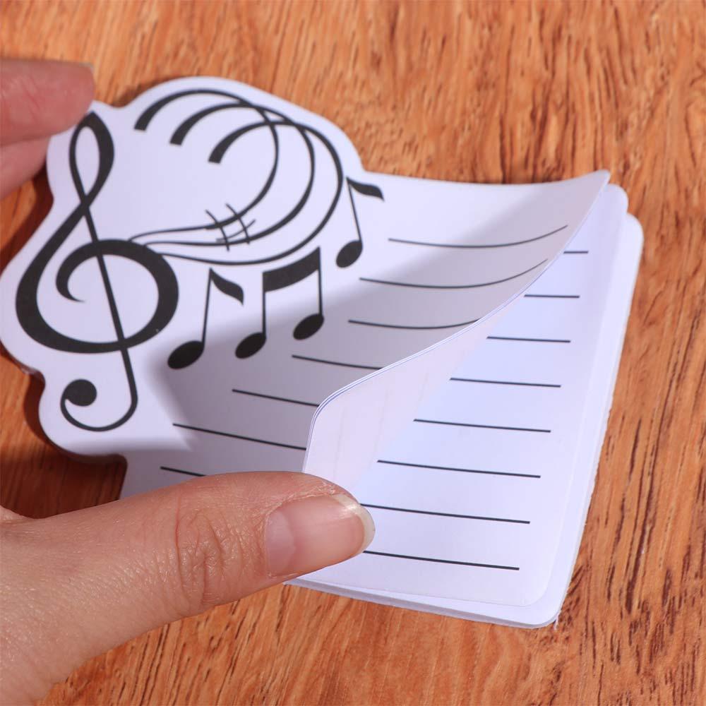 10Pcs/Set Smooth Writing Music Note Sticky Notes Various Music Shapes Writing Memo Pad  Notebooks