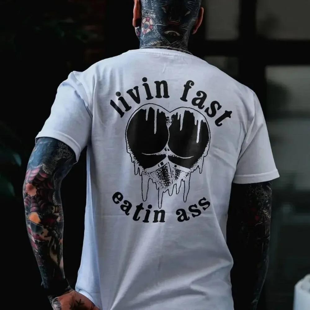Fashion Men's Summer Breathable New Weird Pattern Trend Element Printed T-shirt 3D Printed Quick Drying Material Casual Short
