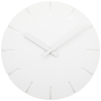 Wall Clock Analog Carved Line White CARVED Line Lemnos NTL10-04C