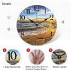 TAHEAT Beach Waves In The Sunset Wall Clock, Silent Non Ticking Battery Operated Clocks, Easy To Read Decorative Wall Clock for