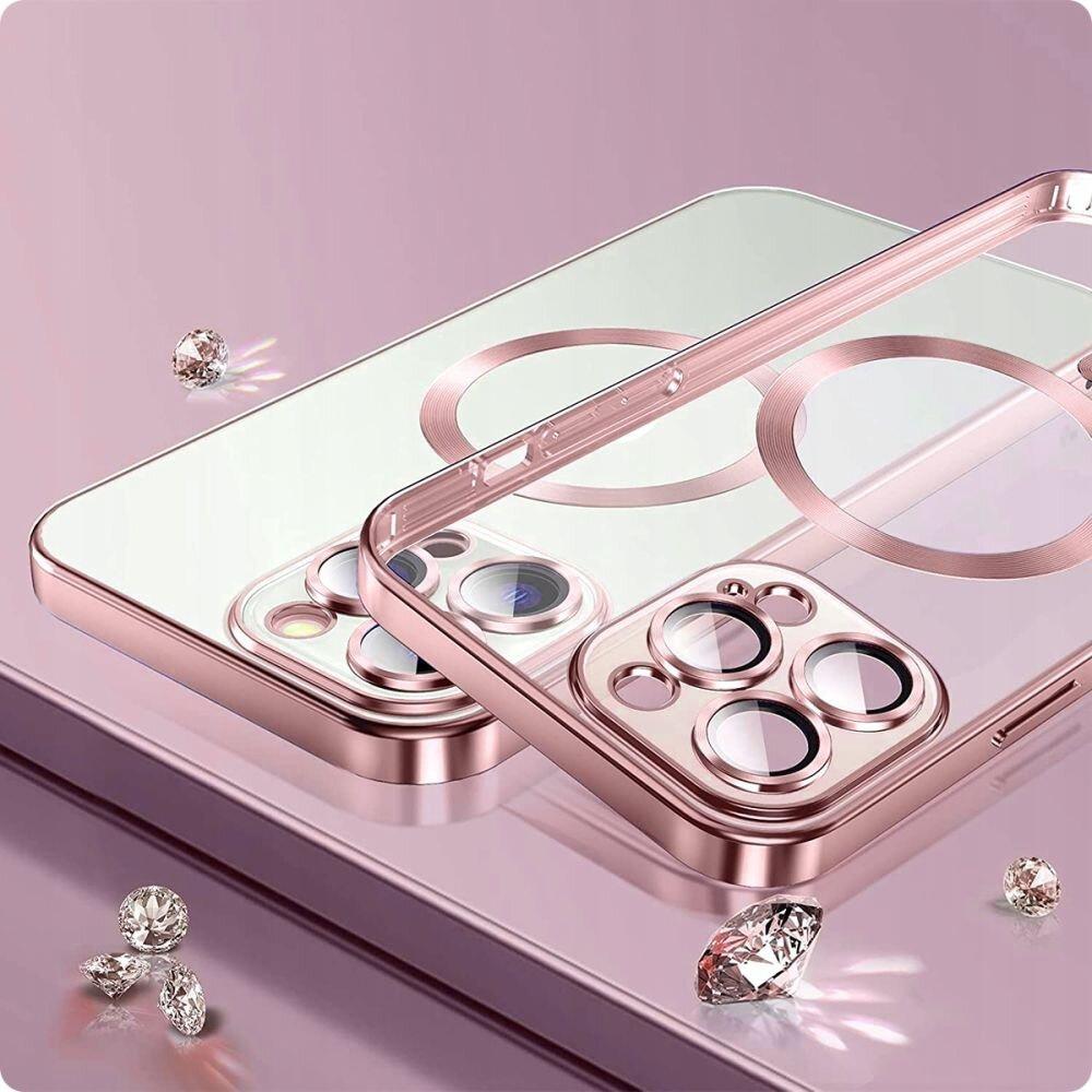 iPhone 12 Pro Case, Electro MagSafe, Pink + Screen Protector