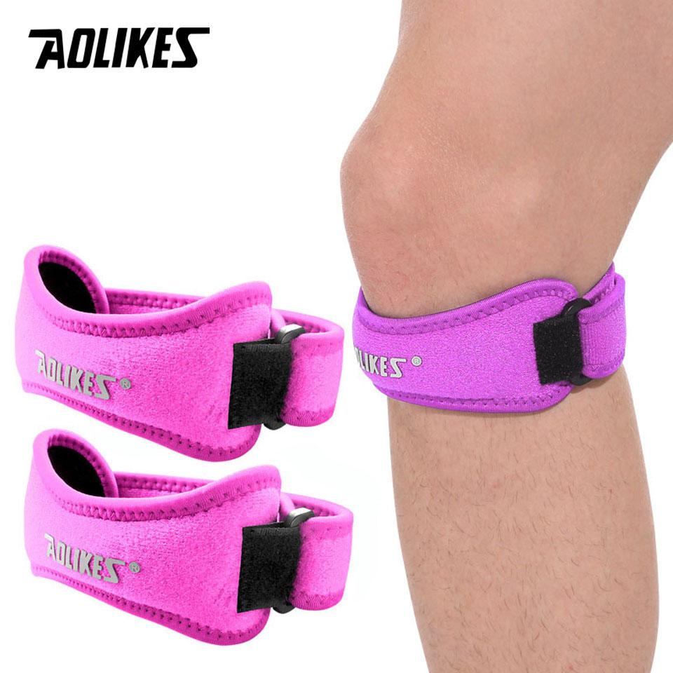 Aolikes 1Pair Knee Braces Adjustable Patellar Stabilizer Band For Knee Pain Support Basketball Running