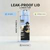 1PC Retro Male Musician 750ml Sports Water Bottle Leakproof Straw Lid Outdoor Office Home