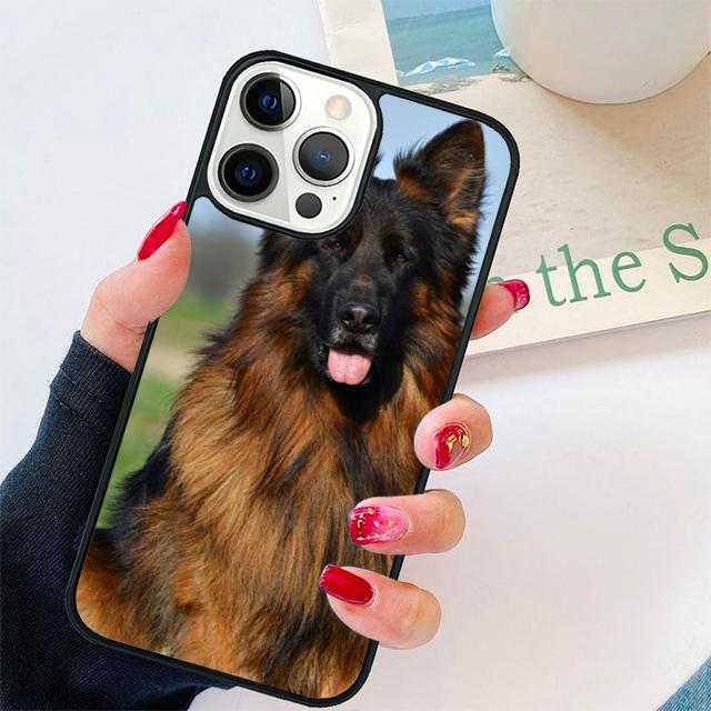 German Shepherd Dog Soft Silicone Cover For iPhone 17 Air 15 16 14 13 12 Pro Max 11 Pro Max Plus Phone Case Coque