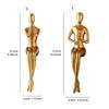 Shelf Sitter Statue Abstract Art Sculptures Matte Gold Sitting Thinker Figurine Seating Display Statue for Consoles Table, Shelf Arrangement and