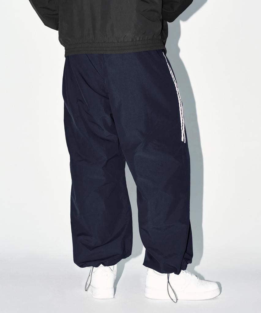BORN TO WIN Reflective Line Big Symbol Wide Pants [Navy]