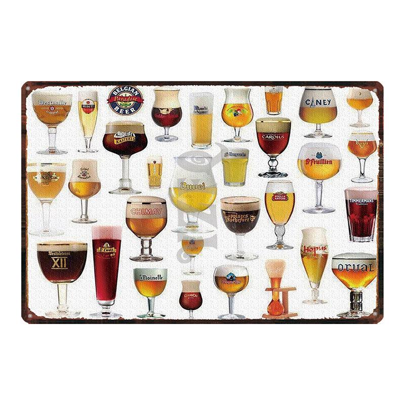 Orval Chimay Westmalle Chouffe Metal Tin Sign Vintage Plate For Bar Club Wall Pub Restaurant  Home Decor Iron Poster DU-3599A