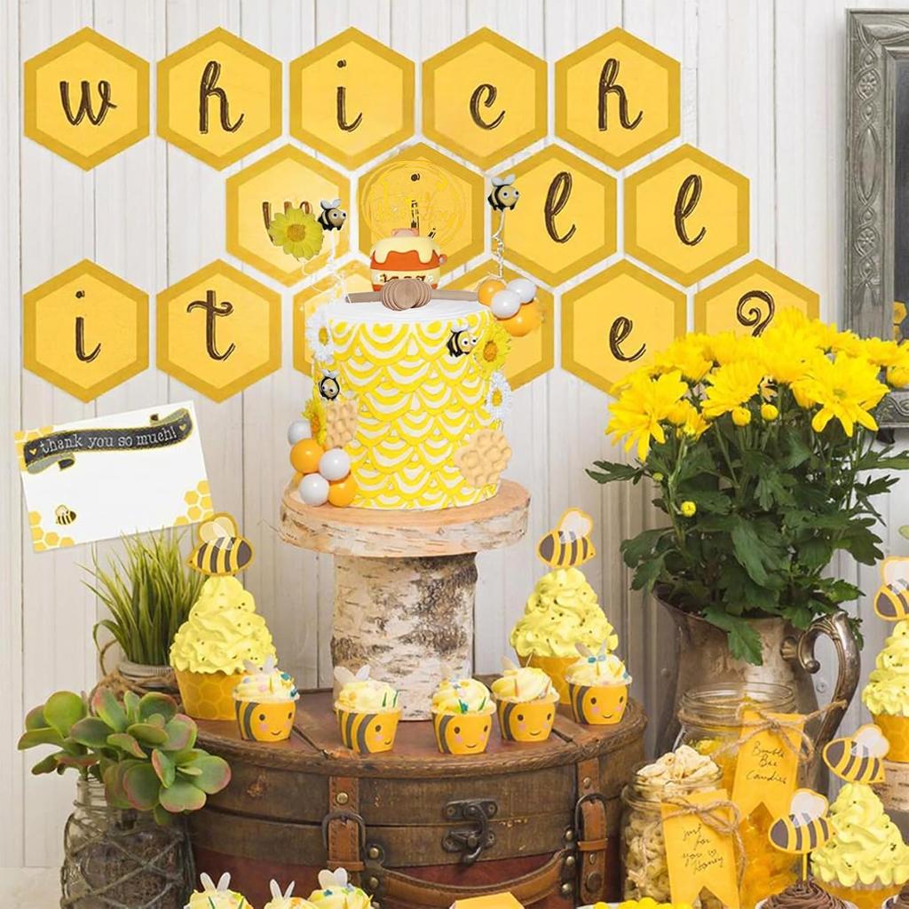 33 BUC Topper Tort Albine, Toppere Cupcake Albine Bombate Decorațiuni Tort Fagure pentru Petrecere Bebeluș Dezvăluirea Genului Decor Ziua Întâi