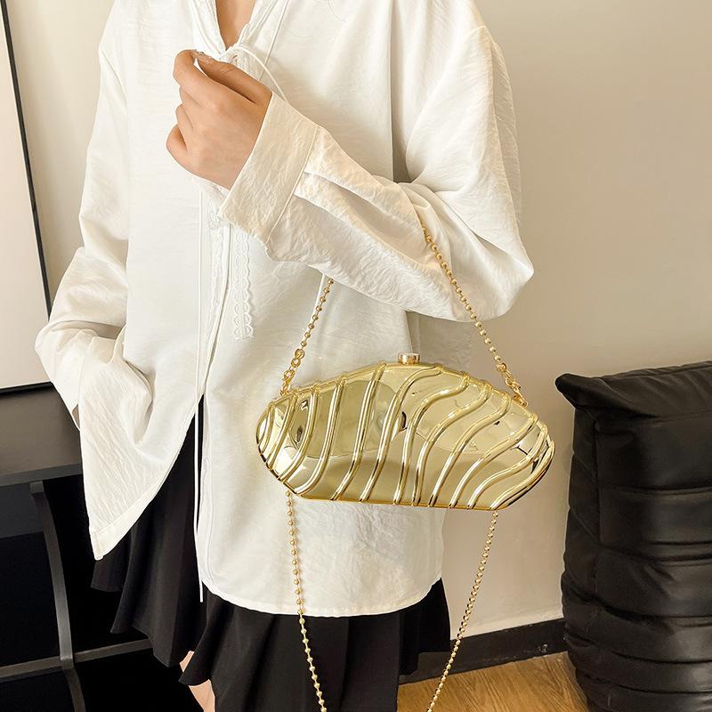 Acrylic box bag women's bag 2025 new European and American fashion design personality versatile chain crossbody dinner bag tide