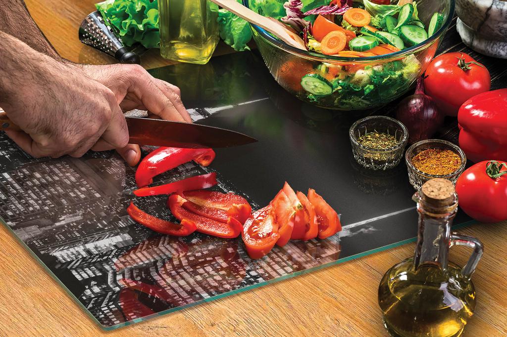 PLANCHE À DÉCOUPER EN VERRE 40x30 VILLE