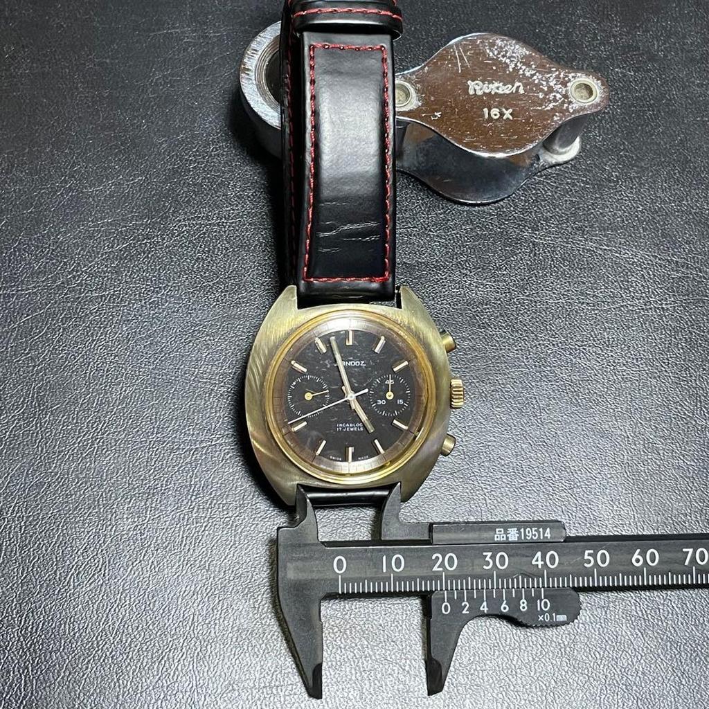 Used [Rare Good Condition] Valjoux 7733 Gold Plated SANDOZ Chronograph