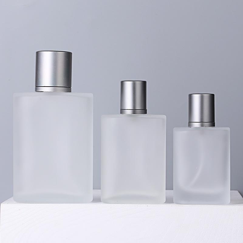 

High-Grade Frosted Glass Spray Bottle - 30ml, 50ml, 100ml Fine Mist Perfume Decanter 30ML; Frosted Bottle (Flat) Grey Cap; Glass
