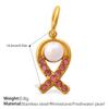 Stylish And Diverse Diy Pendant Stainless Steel Gold-Plated Diamond-Encrusted Freshwater Pearl Pendant Collection