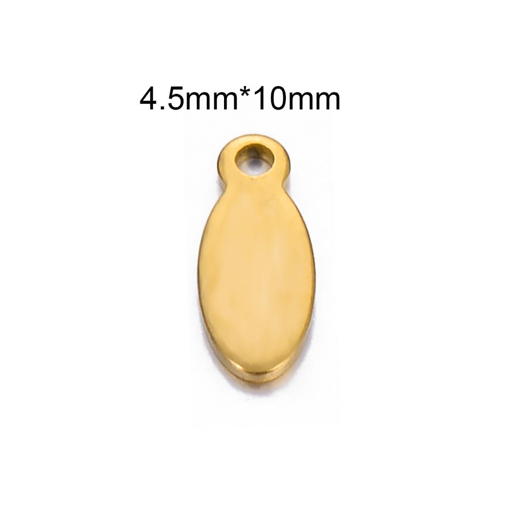 20 Stück/Los Edelstahl Herz Quadratische Form Kleine Leere Anhänger Charms für DIY Schmuckherstellung Personalisierte Namenslogo Scheibe 3 Farben