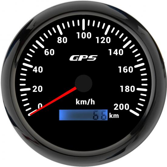 110MM GPS Speedometer 60/120/200kmh 80MPH For Motorcycle Boat Car Truck Speed Gauge Meter 7 Colors Backlight With GPS Antenna