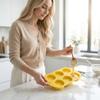 6 Cavity Lemon Slice Silicone Baking Mold Non Stick Flexible Citrus Shape Cake Mold for Oven Microwave Dishwasher Safe