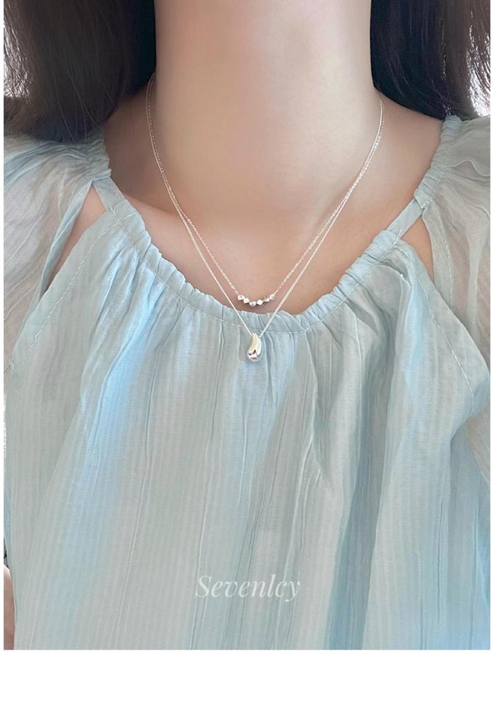 Women's Trendy Water Drop Pendant Necklace - Versatile, Fashionable, and Creative Clavicle Chain