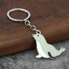 Keychain with Seal Pendant Lightweight Portable Keyring Creative Design Multiple Colors