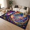 Tree of Life Theme Soft Crystal Velvet Rug Custom Name & Text Print Non Slip Floor Rug for Bedroom Living Room