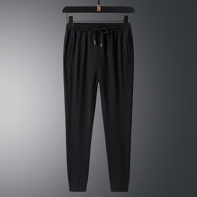 Spring and Autumn Men's Casual Sports Pants Thin Slim-fit Tie-Toe Straight Sweatpants