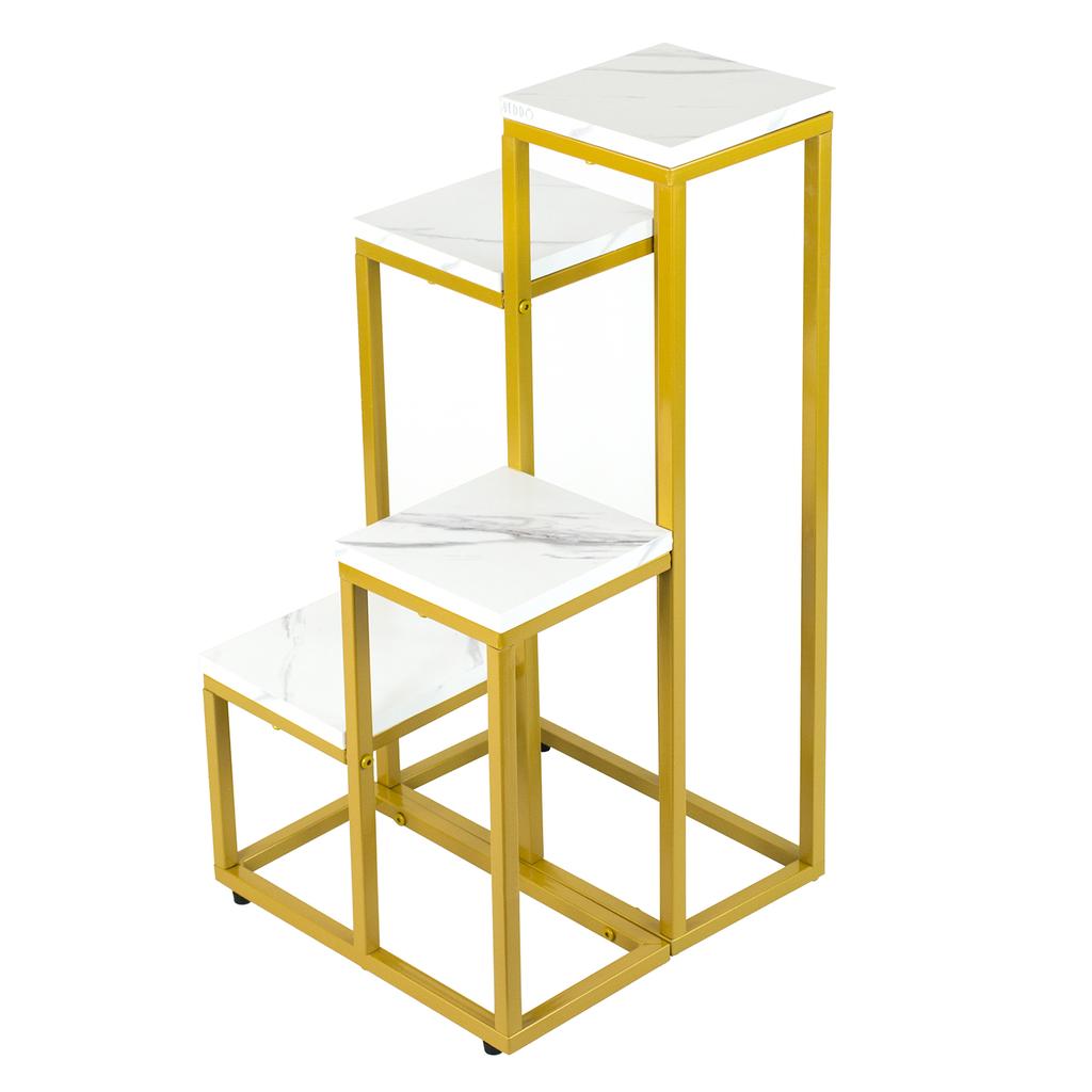 Standing flower stand, metal shelf, flower stand, plants, pots, 4 levels