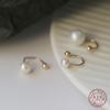 925 Sterling Silver Simple Fashion Pearl Earrings for Women Exquisite Jewelry Bijoux Accessories