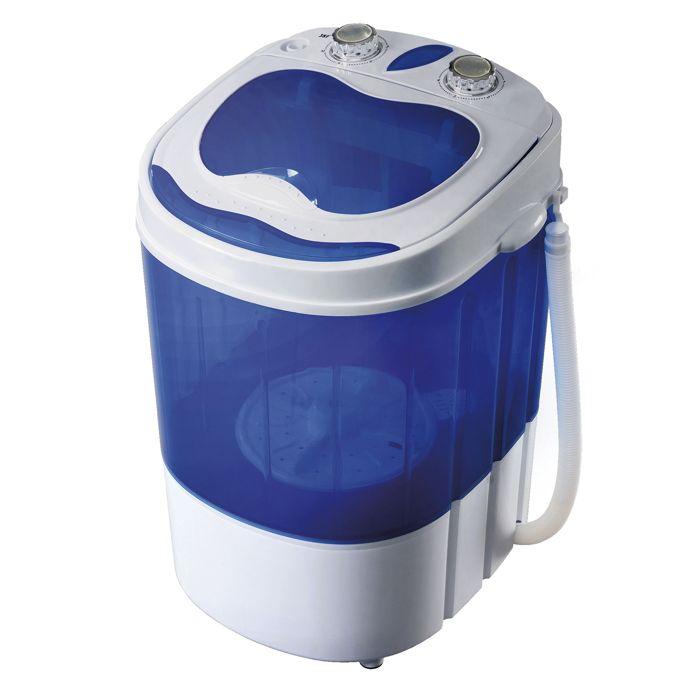 Mini Machine À Laver Portable Avec Centrifugeuse, 3 Kg De Capacit, Pour Camping Et Les Voyages, Briebe WM111, 150W, Blanc/Bleu