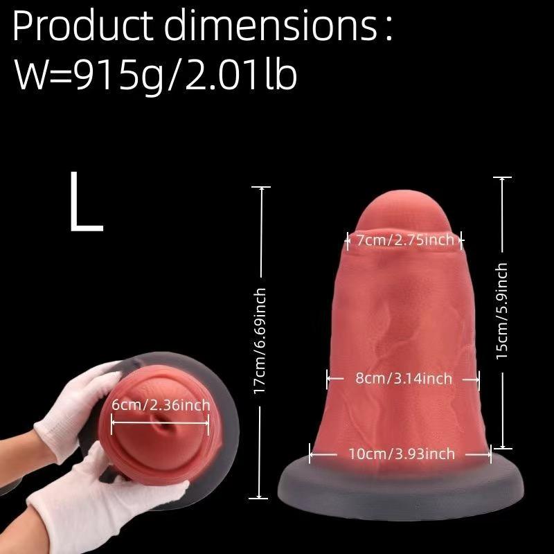 2026 Giant Red Dundun Anal Plug Masturbator Suitable for Various People Equipped with Powerful Suction Cups Soft Silicone Waterproof & Easy To Clean