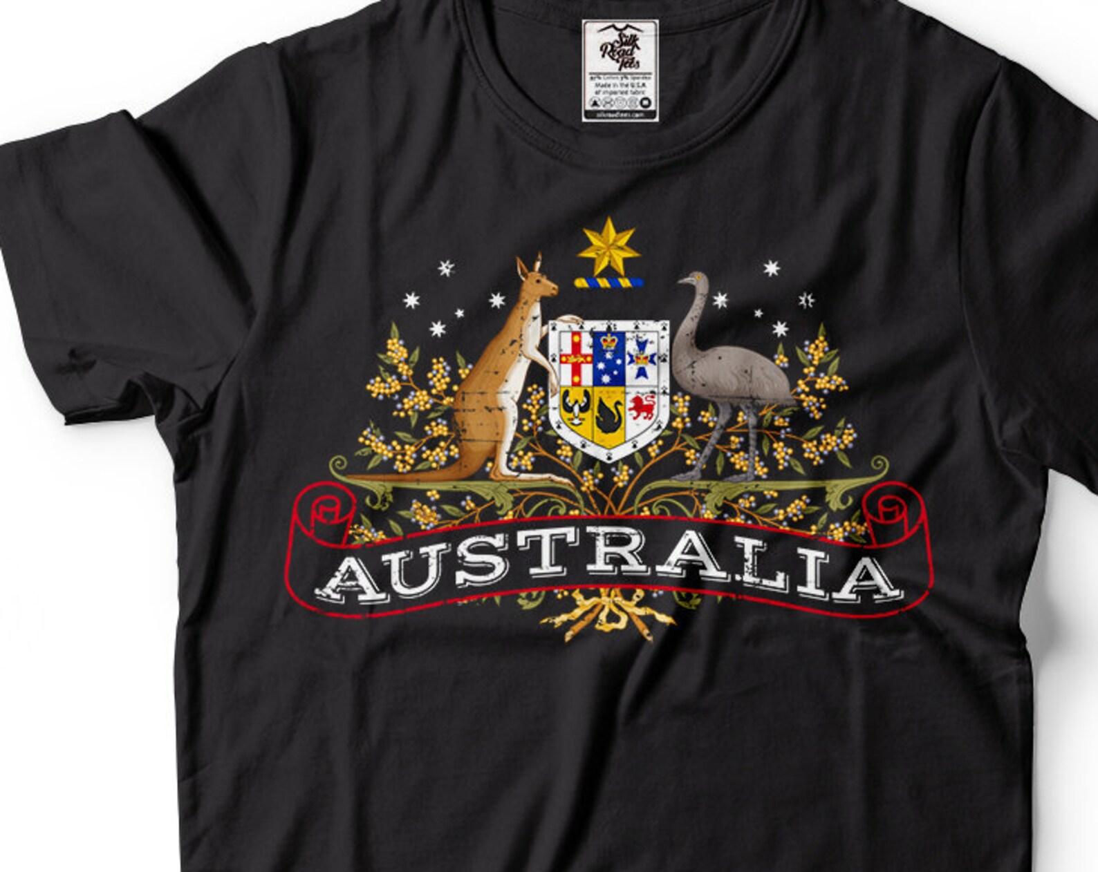 Australia T-Shirt: Proud Ozzie Soccer Rugby Fan Tee S