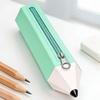 Pencil Shape Pen Bag Silicone Stationery Organizer Multi-functional Stationery Pouch  Gift