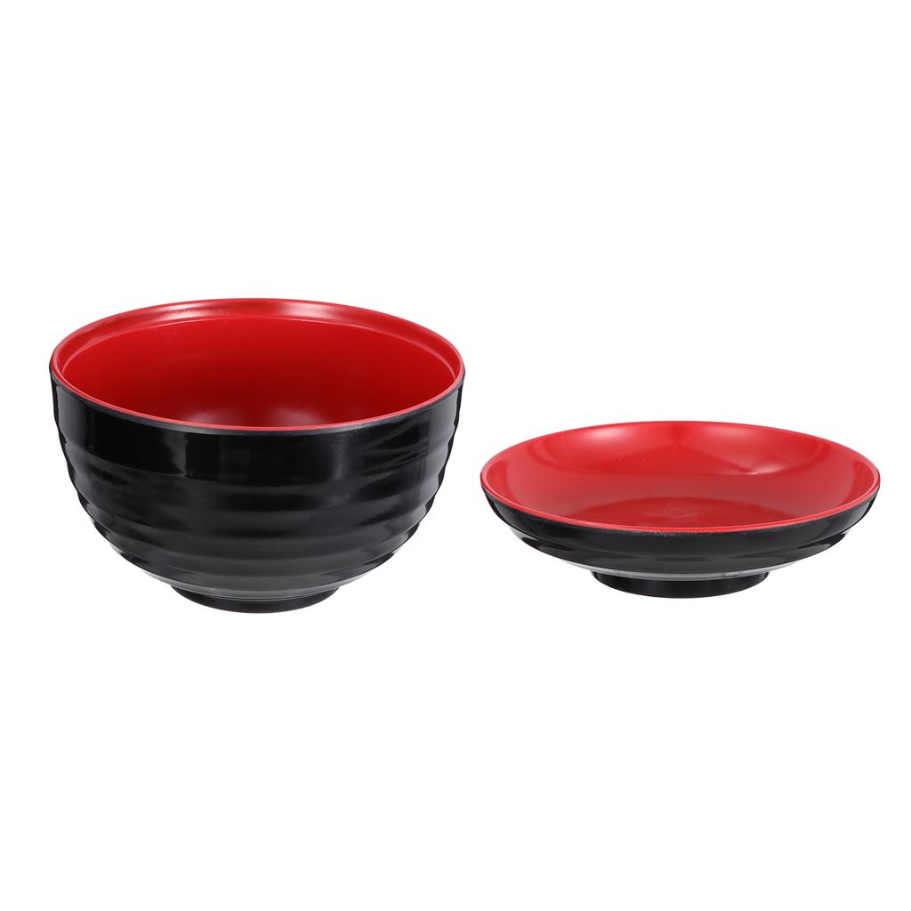 2 Pcs Chopsticks Hand-Pulled Noodle Bowl Small Bowls Melamine Miso Cereal Japanese with Lid