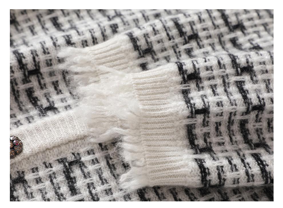 Lekasha Women's Cashmere Cardigan - Coco Style, Round Neck, Fashionable Knitwear for Autumn/Winter