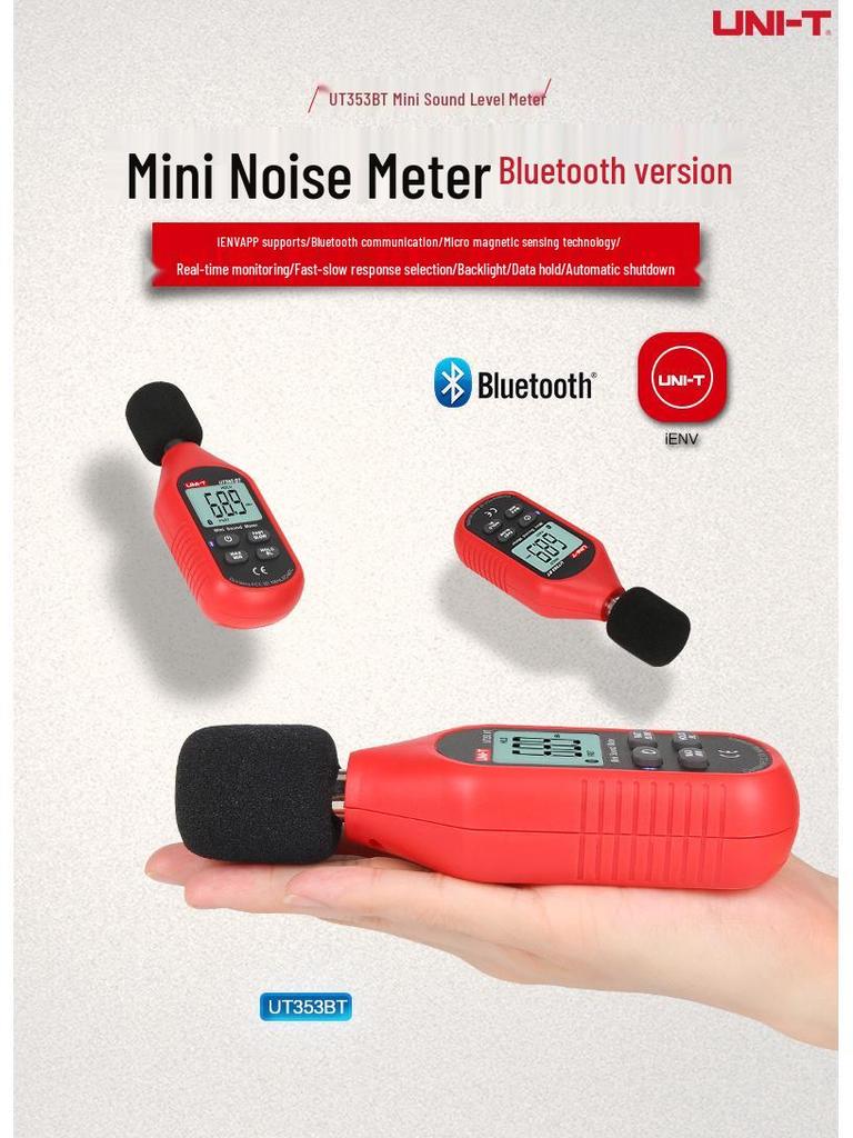 Uni-T UT353BT Bluetooth Sound Level Meter - Handheld Decibel Noise Tester