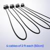 Cme Midi CabLe 4 Pack 60cm 5 Pin Din L Type pLug Midi Interface For Synthesizer 