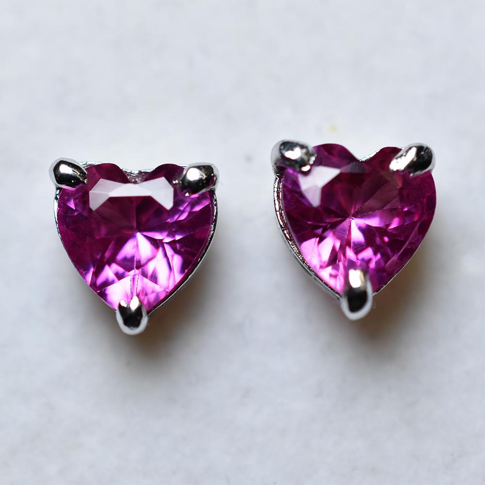 

Найвища Якість 11.10 Карат Натуральний Рожевий Рубін СЕРТИФІКОВАНИЙ Сережка Серце Найкращий Подарунок для Мами MY.ER-25-NS 16.7 mm approx рожевий