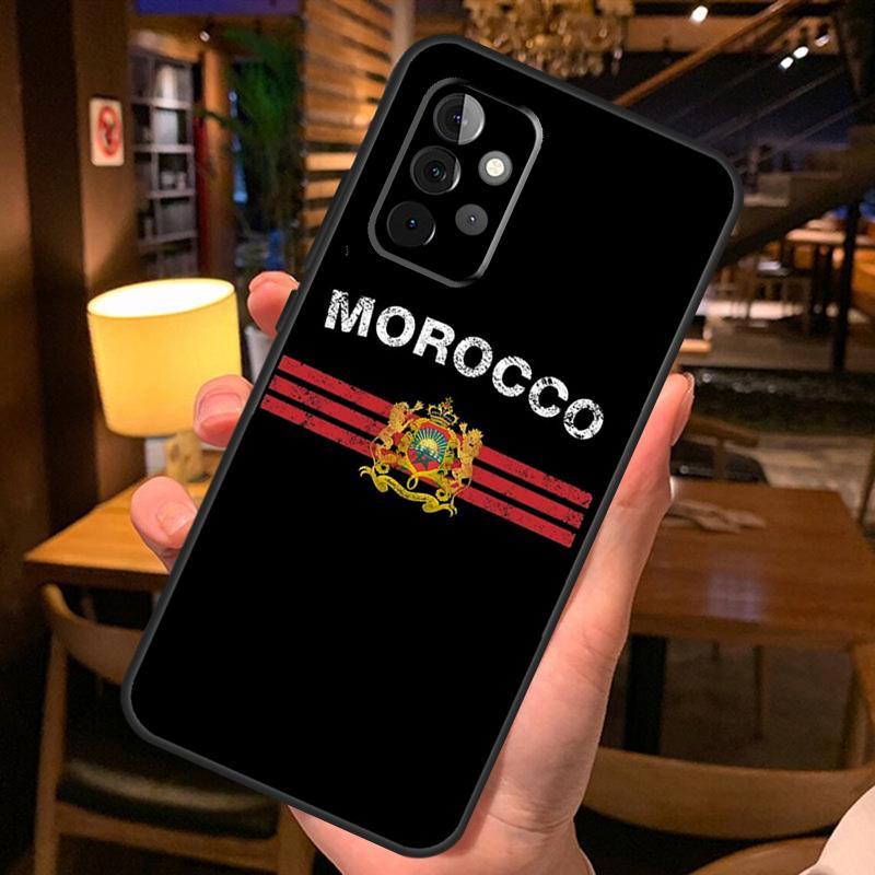 Morocco Flag Coat Of Arms Symbol Case For Samsung Galaxy A26 A16 A06 A55 A35 A15 A32 A12 A22 A52 A54 A34 A14 A56 A36 A13 A53