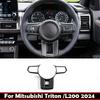 Cover For Mitsubishi Triton /l200 2024 2025 Autobonfiber Steering Wheel Decorate Interior Direction Button Auto Styling