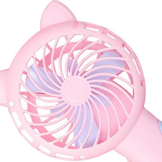 Student Fan Strong Wind Comfortable Grip Cat Design Mini Hand Pressure Fan for Home