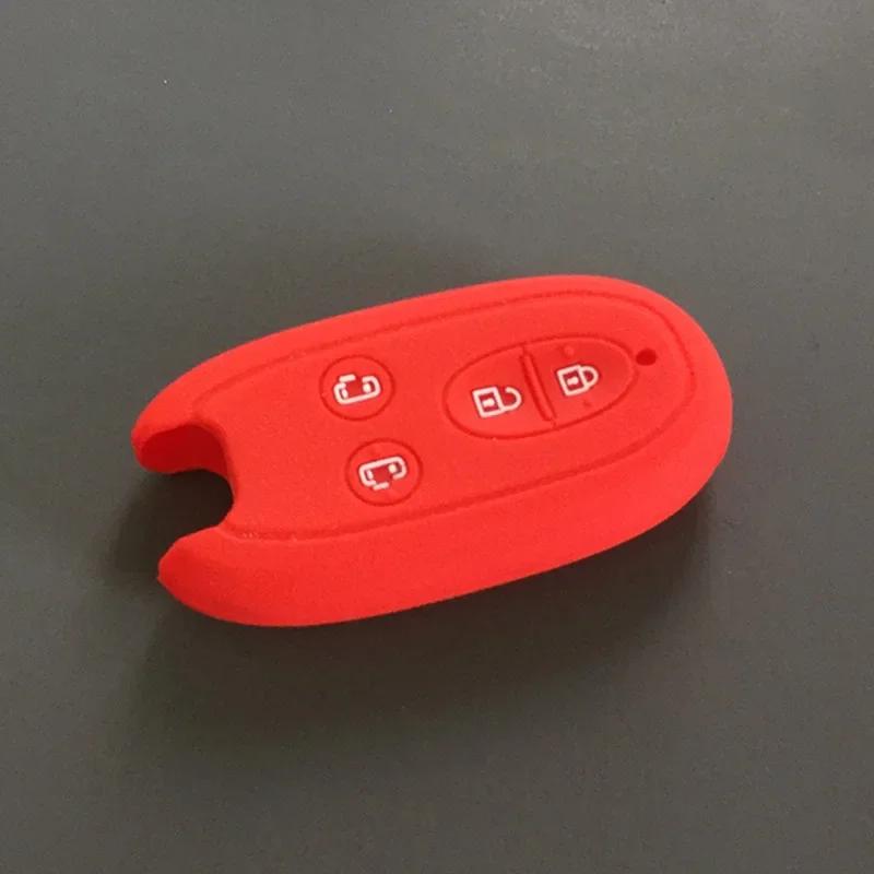 

Silica Gel Car Key Case Cover for Suzuki Spacia Stingray Wagon R Alto Solio Concept KCar Automatic door 4button remote key красный