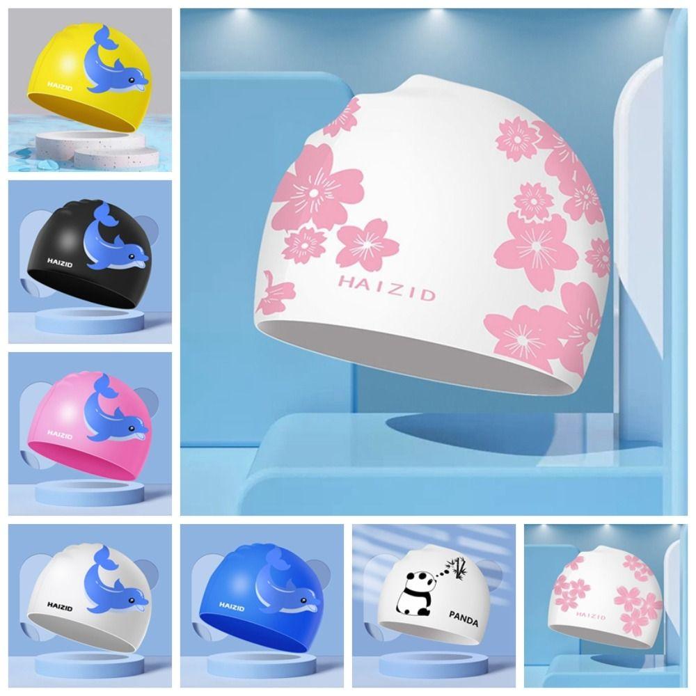 

Elastic Diving Cap Waterproof Bathing Cap Water Sport Swimming Cap Beach style 9