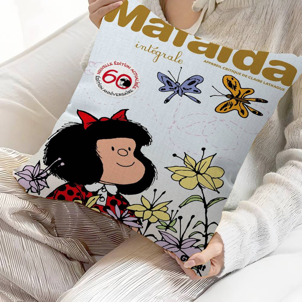 

MMafalda Comic Pillowcases Home Bedding Decorative Pillow Cover Wedding Super Soft Pillow Case 30x30 cm