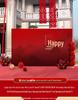 Custom Double Happiness Wedding Backdrop for Outdoor Courtyard Welcome Photo Area