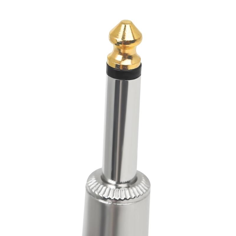 Guitar Connecting Cable Straight 6.35mm Male Jack Stereo Audios Interconnect Cord for Electric Guitar, Bass, Mandolin