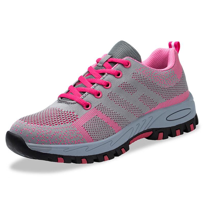 Laoguanjia Women s Lightweight Steel-Toe Puncture-Proof Safety Work Shoes 35