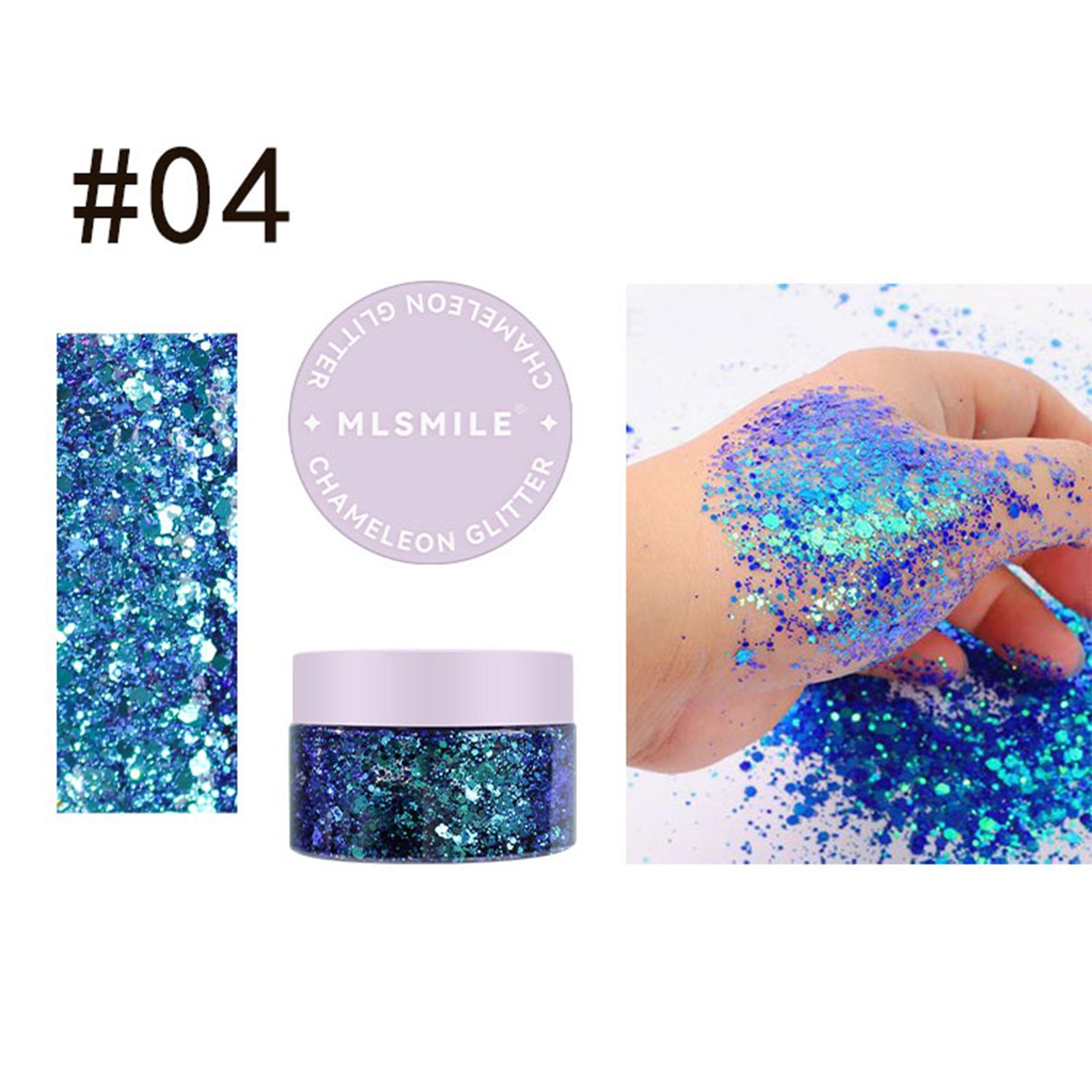 

MLSMILE Гель-хамелеон с блестками для всего тела, лица и тела, волшебные тени для век с блестками, макияж для Хэллоуина 04